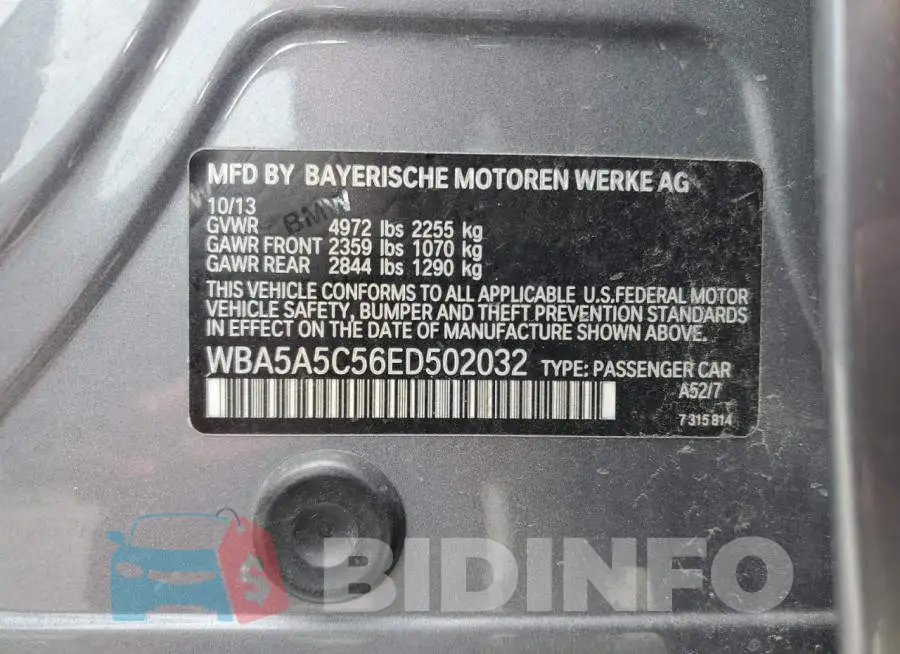 WBA5A5C56ED502032 Photo# 12