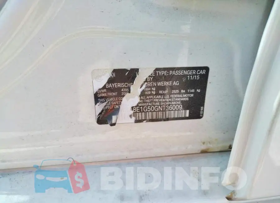 WBA8E1G50GNT36009 Photo# 12
