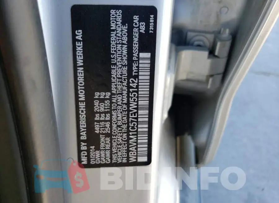 WBAVM1C57EVW55142 Photo# 12
