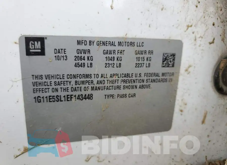 1G11E5SL1EF143448 Photo# 13