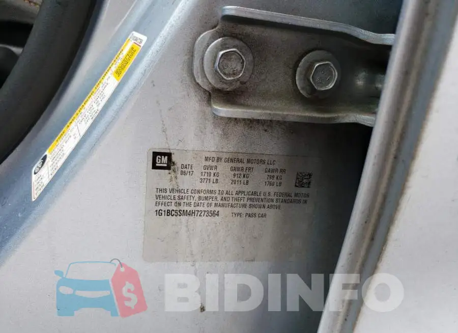 1G1BC5SM4H7273564 Photo# 12