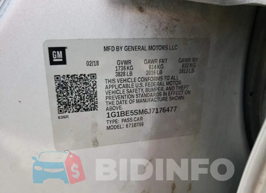 1G1BE5SM6J7176477 Photo# 12