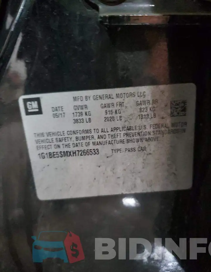 1G1BE5SMXH7266533 Photo# 12