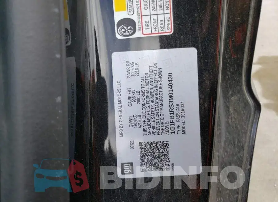 1G1FB1RS3M0140430 Photo# 12