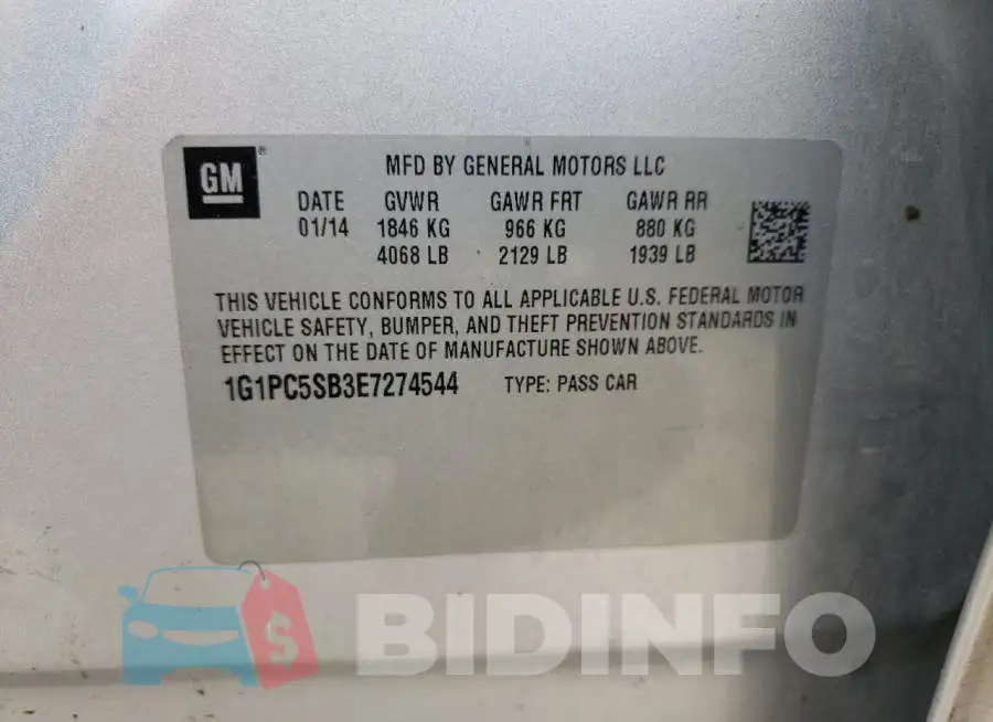 1G1PC5SB3E7274544 Photo# 13