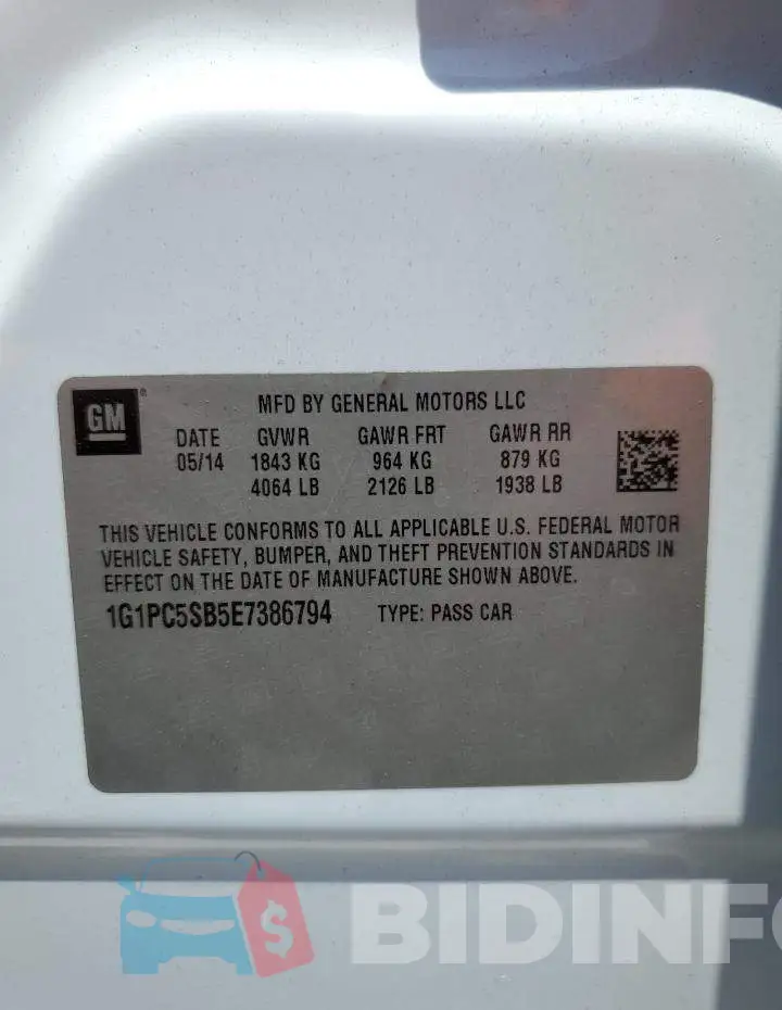 1G1PC5SB5E7386794 Photo# 12