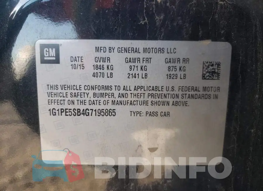 1G1PE5SB4G7195865 Photo# 12