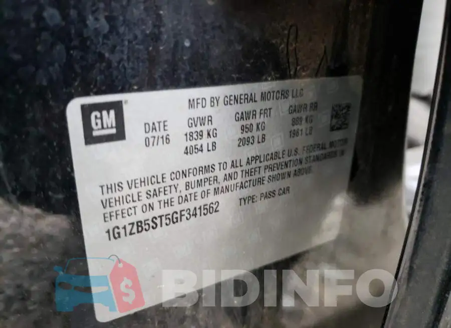 1G1ZB5ST5GF341562 Photo# 12