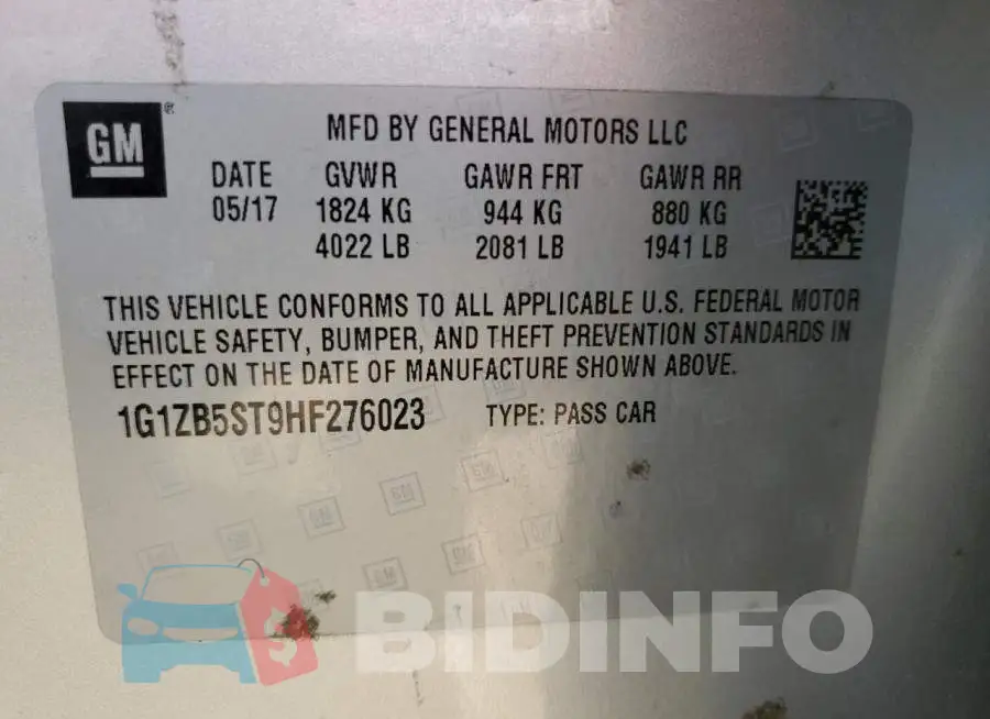 1G1ZB5ST9HF276023 Photo# 12