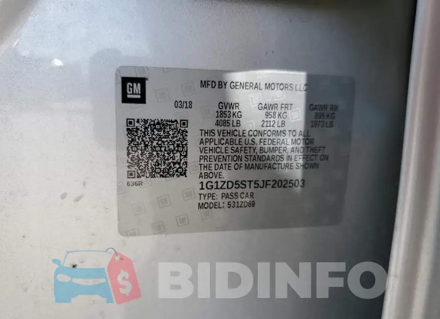 1G1ZD5ST5JF202503 Photo# 12