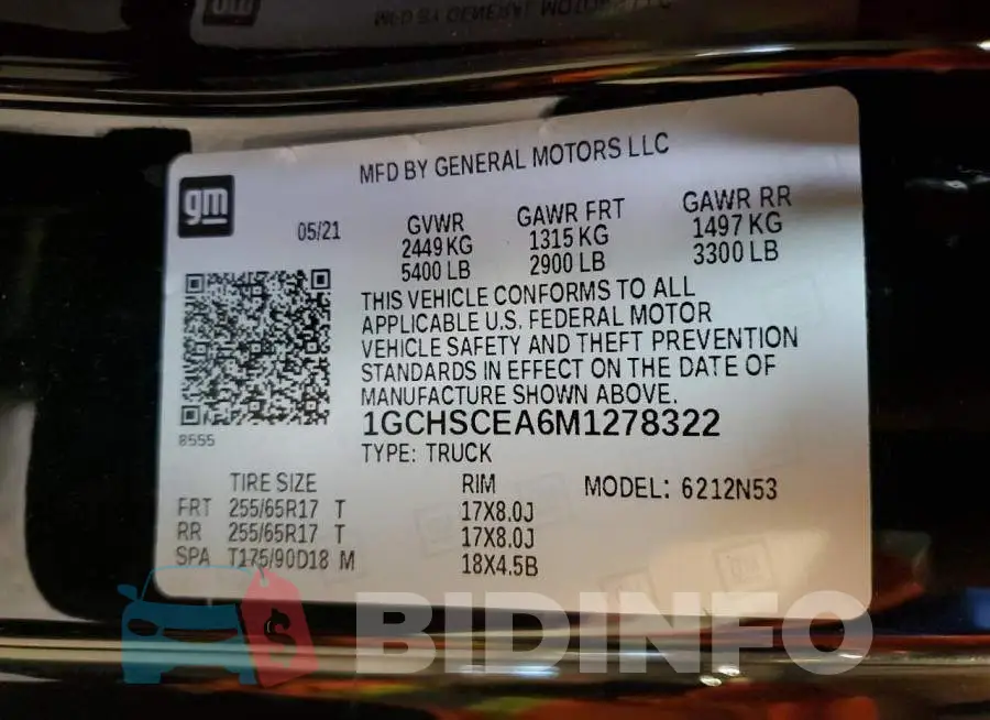 1GCHSCEA6M1278322 Photo# 13