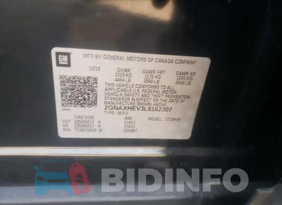 2GNAXHEV3L6162307 Photo# 12