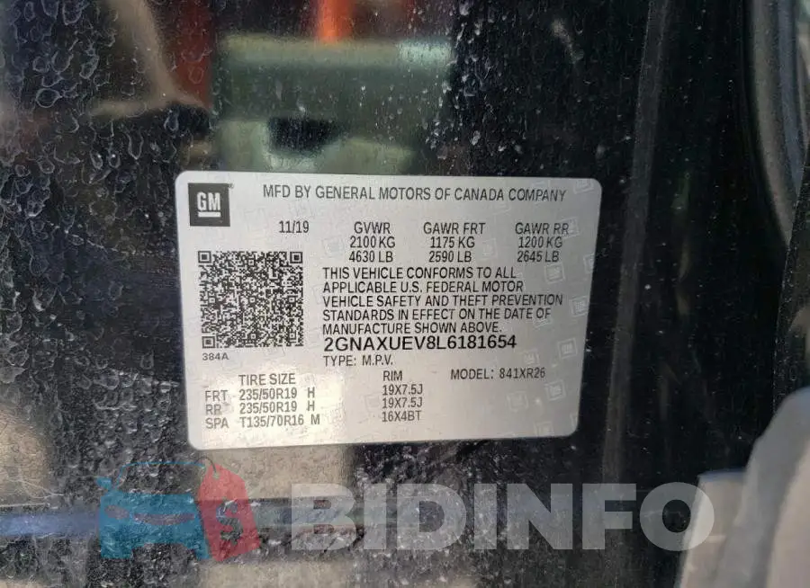 2GNAXUEV8L6181654 Photo# 13