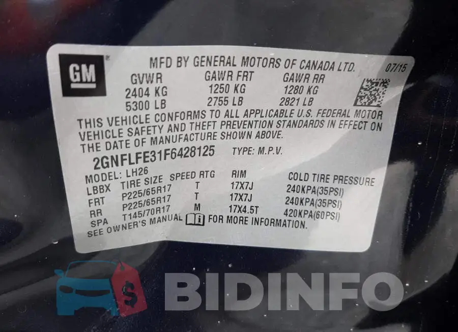 2GNFLFE31F6428125 Photo# 13