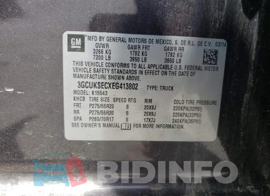 3GCUKSECXEG413802 Photo# 10