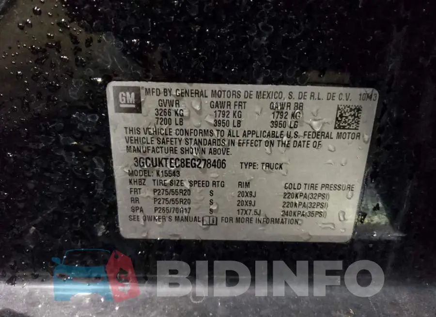 3GCUKTEC8EG278406 Photo# 12
