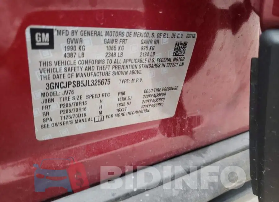 3GNCJPSB5JL325675 Photo# 12