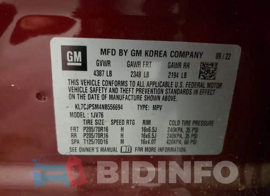 KL7CJPSM4NB556694 Photo# 13