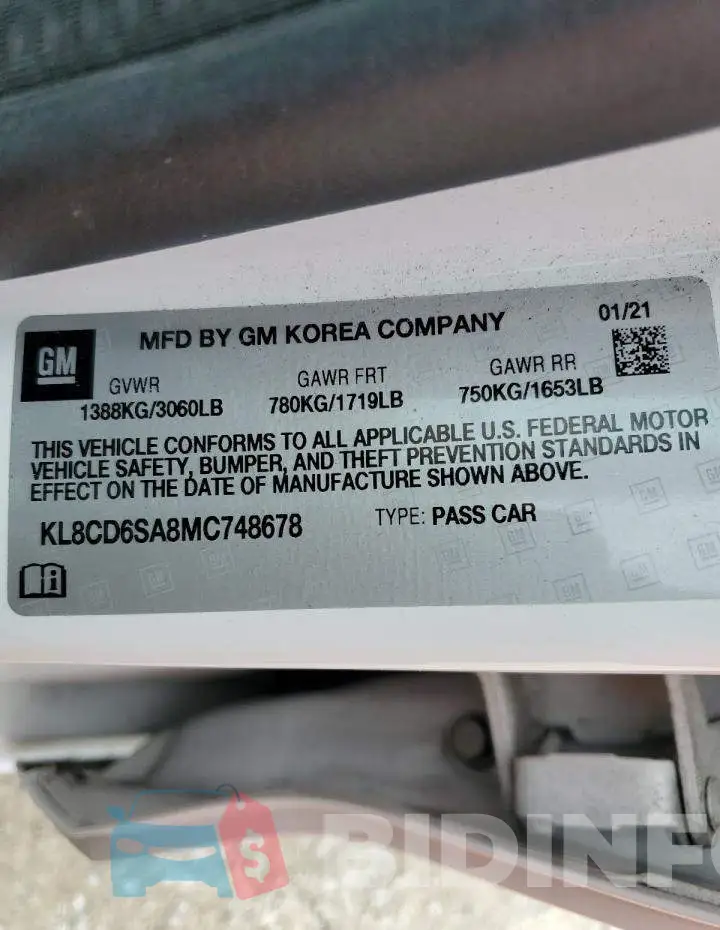 KL8CD6SA8MC748678 Photo# 12