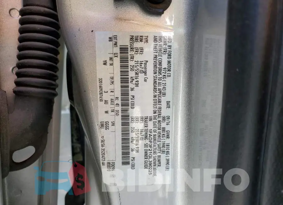 1FADP3F21GL390225 Photo# 12