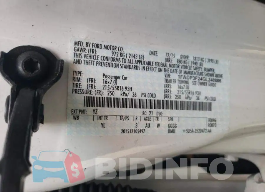 1FADP3F24GL248886 Photo# 13