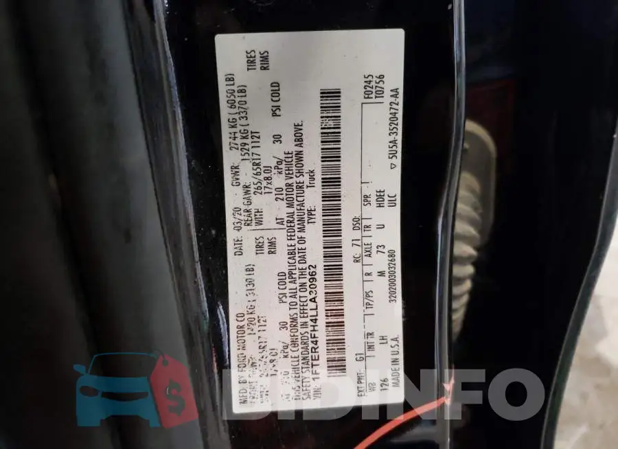 1FTER4FH4LLA30962 Photo# 13