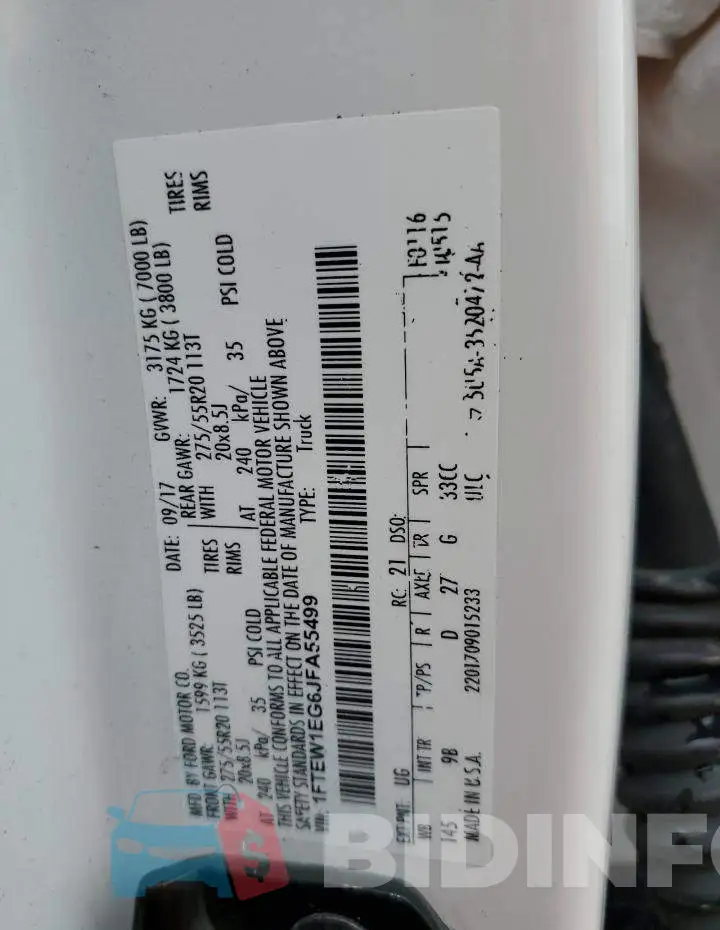 1FTEW1EG6JFA55499 Photo# 12