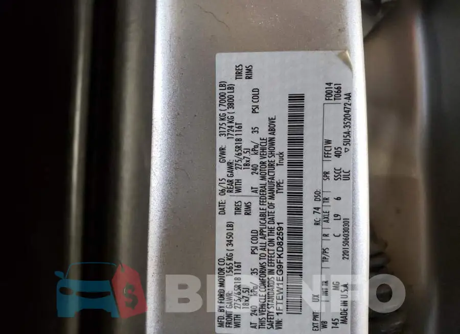 1FTEW1EG9FKD82591 Photo# 12