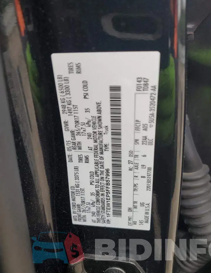 1FTEW1EP5FFB57996 Photo# 12