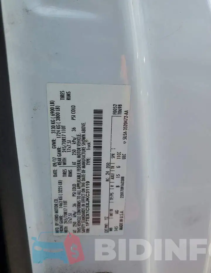 1FTEX1C5XJKC31119 Photo# 12