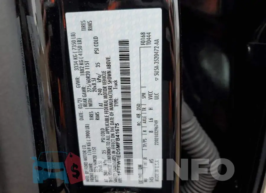 1FTFW1ED5MFB41675 Photo# 12