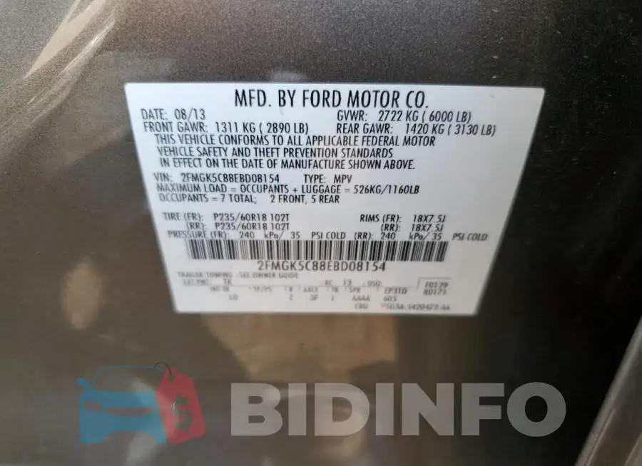 2FMGK5C88EBD08154 Photo# 14