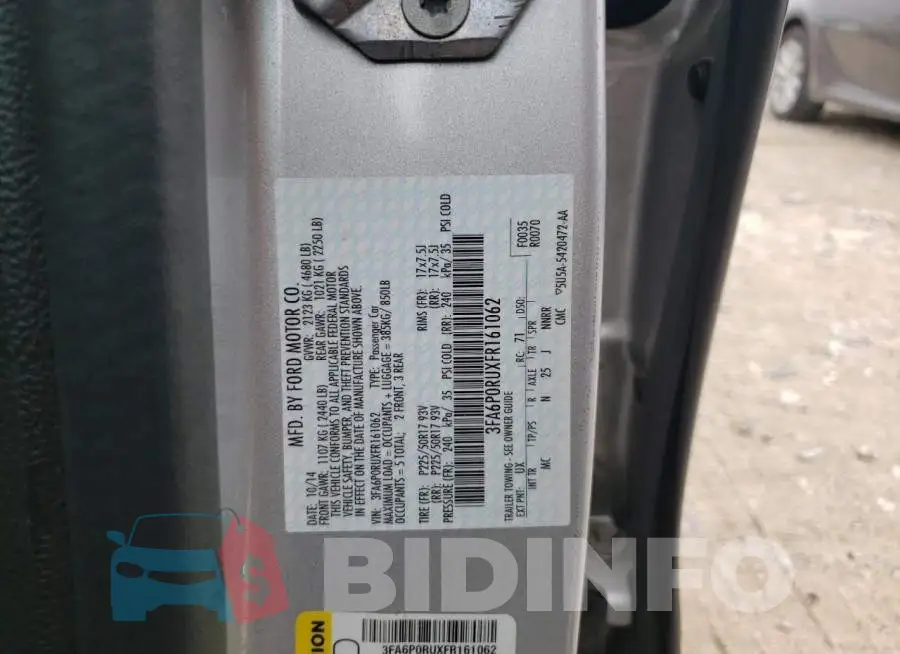 3FA6P0RUXFR161062 Photo# 12
