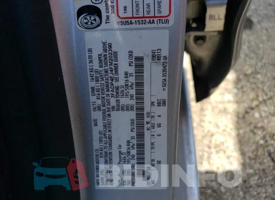 3FADP4EJ4FM202390 Photo# 12
