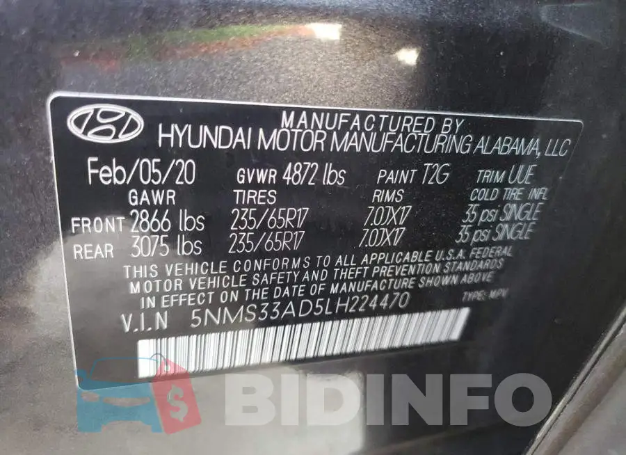 5NMS33AD5LH224470 Photo# 13