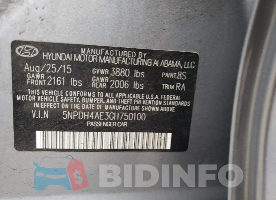 5NPDH4AE3GH750100 Photo# 13