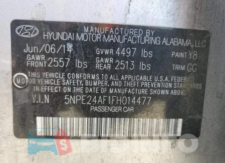 5NPE24AF1FH014477 Photo# 12