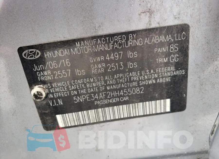 5NPE34AF2HH455082 Photo# 12