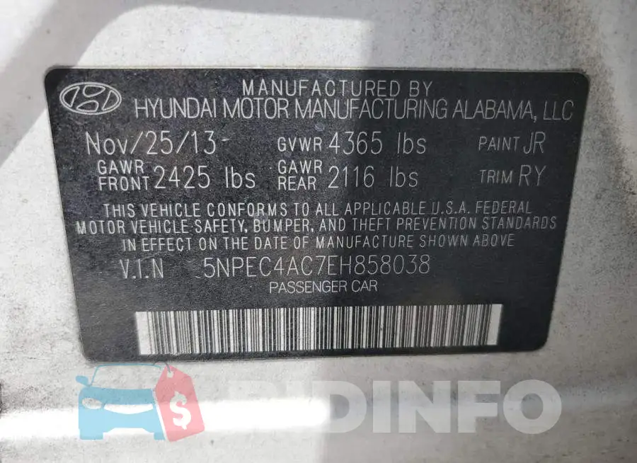 5NPEC4AC7EH858038 Photo# 12