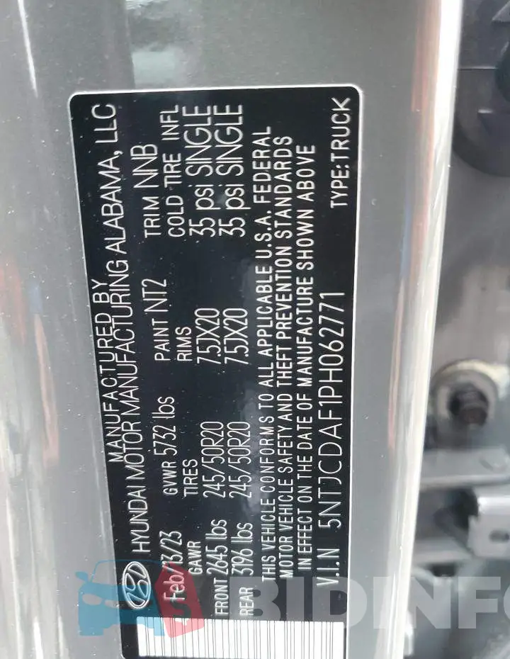 5NTJCDAF1PH062771 Photo# 12