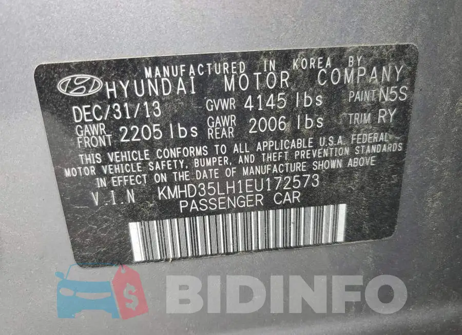 KMHD35LH1EU172573 Photo# 13