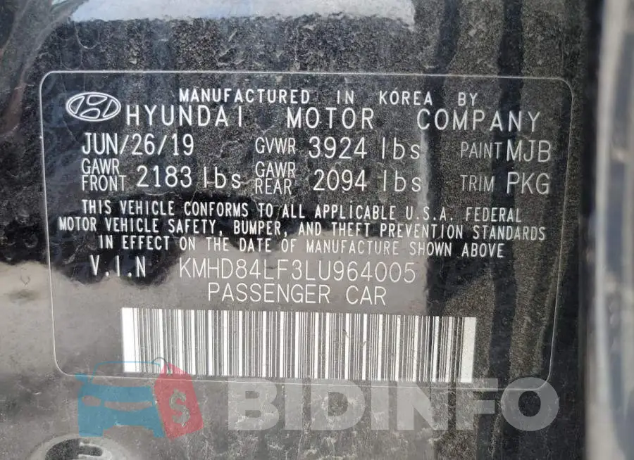 KMHD84LF3LU964005 Photo# 12