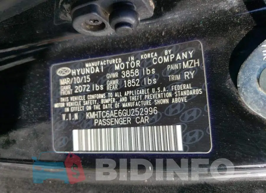 KMHTC6AE6GU252996 Photo# 12