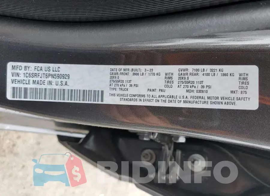 1C6SRFJT6PN590929 Photo# 12