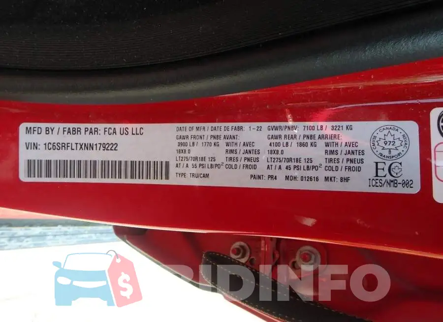 1C6SRFLTXNN179222 Photo# 14