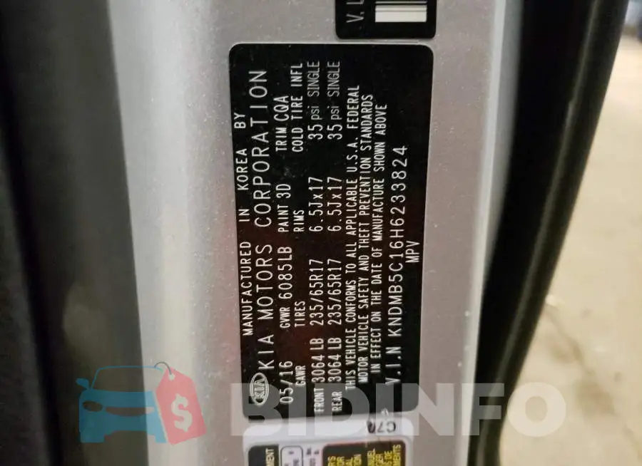 KNDMB5C16H6233824 Photo# 13