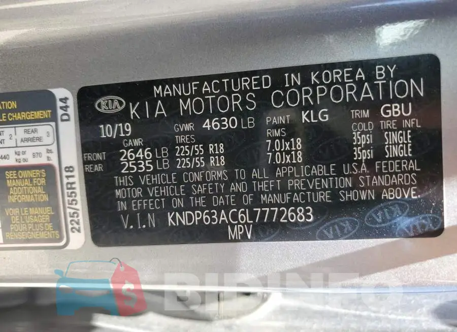 KNDP63AC6L7772683 Photo# 13