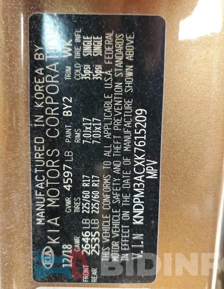 KNDPM3ACXK7615209 Photo# 13