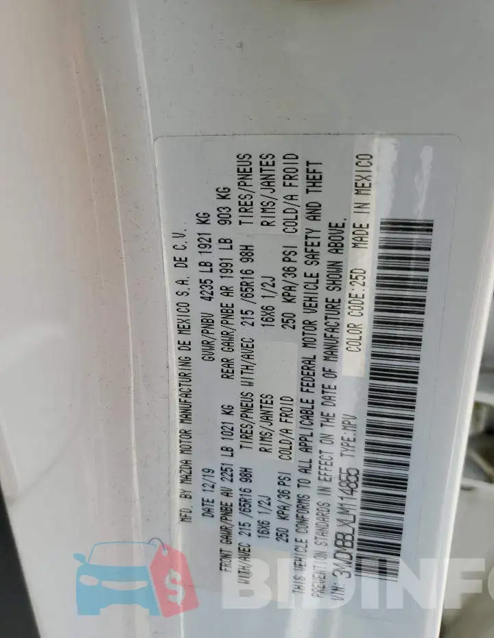 3MVDMBBLXLM114855 Photo# 12