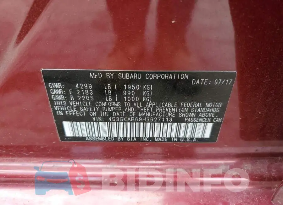 4S3GKAB69H3627113 Photo# 13